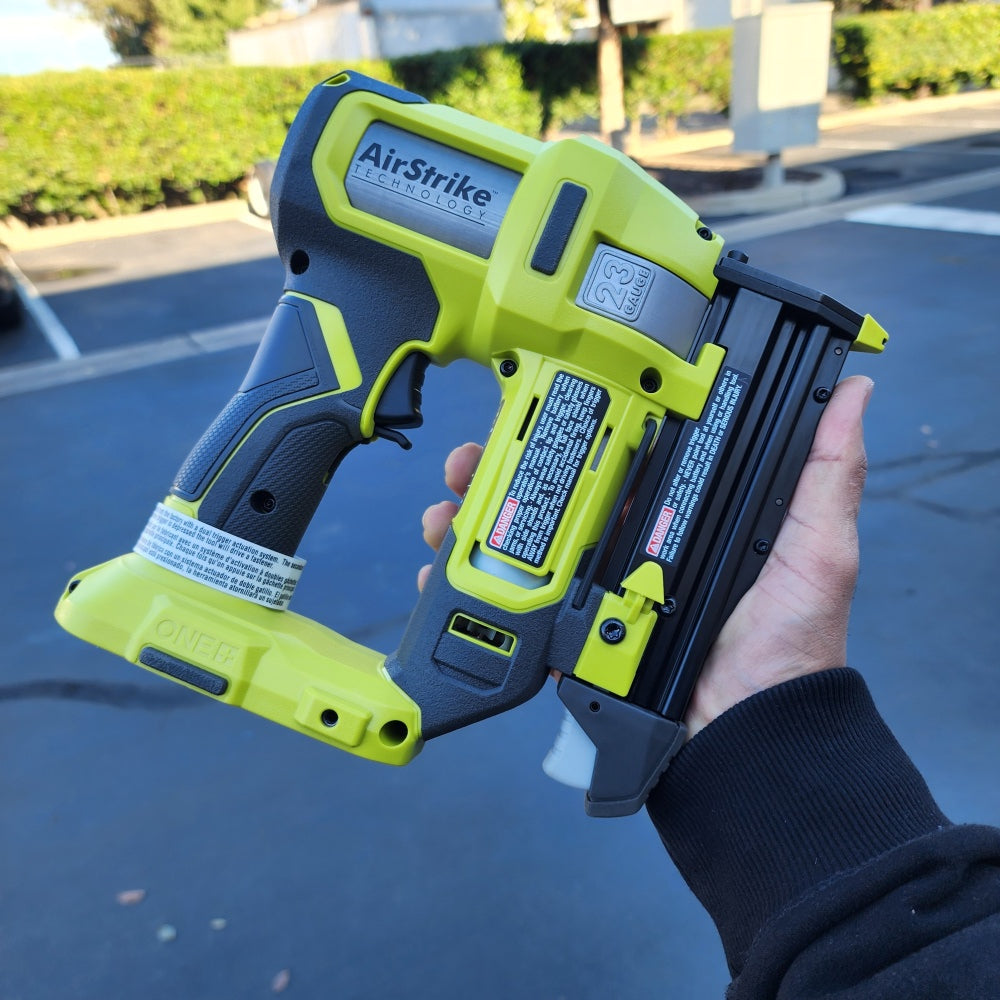 One + 18V Cordless Airstrike 23-Gauge Pin Nailer (Tool Only) One + 18V Cordless Airstrike 23-Gauge Pin Nailer (Tool Only)